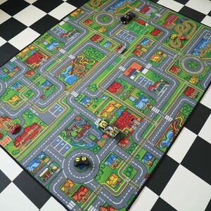 145x200 Tapis de jeu enfant - Circuit de voiture - Ville