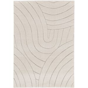 120x170 Tapis de salon doux a motif organique - Nova - Beige