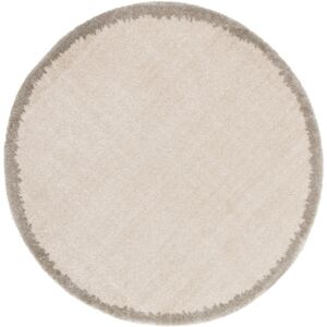 Ø160 Tapis rond en matiere douce recyclee - Creamy - Beige et creme