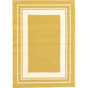 160x230 Tapis imitation fibres naturelles exterieur et interieur - Provence - Jaune safran