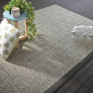 200x290 Tapis interieur / exterieur - Java Chevron silver - Ganse anthracite