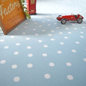 Tapis sur mesure Enfant pois - Bleu