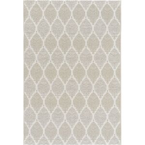 60x110 Tapis Essenza - Nature urbaine - Feuilles beige ton sur ton