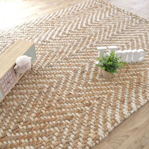 160x220 Tapis Chevrons en Jute