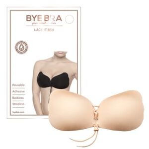 BYE BRA Soutien-Gorge Adhesif Lace-it Bra Beige - Taille : Bonnet C