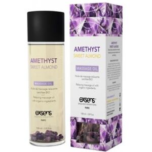 Exsens Huile de Massage Relaxante BIO Amethyste et Amande Douce