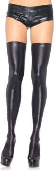 Leg Avenue Bas Wetlook Zora Noirs - Taille : M/L