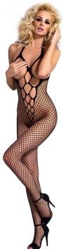 Paris Hollywood Combinaison Bodystocking Ouverte Seins Nus Noire