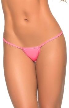 Mapalé Mini String Y 1048 Wetlook Rose - Taille : S/M - 36/38