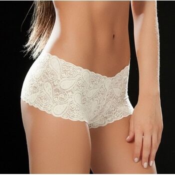 Mapalé Shorty 90 Hot Dentelle Blanc - Taille : M - 38