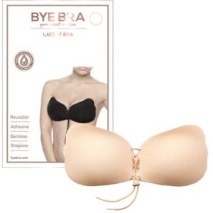 BYE BRA Soutien-Gorge Adhesif Lace-it Bra Beige - Taille : Bonnet A