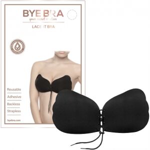 BYE BRA Soutien-Gorge Adhesif Lace-it Bra Noir - Taille : Bonnet A