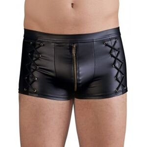 NEK Boxer Effet Cuir Zip et Lacage Noir - Taille : L - 40