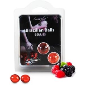 Secret Play Boules de Massage Aromatisees Brazilian Balls x2 - Parfum : Fruit des Bois