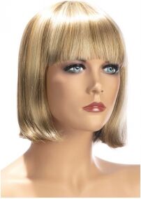 WORLD WIGS Perruque Carré Frange Sophie Blonde Méchée