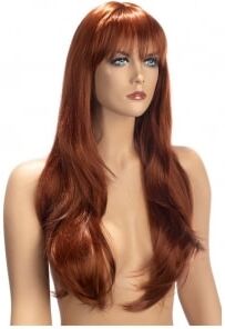 WORLD WIGS Perruque Longue Frange Diane Rousse