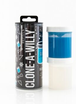 Clone A Willy Recharge Silicone Phosphorescent pour Clone-A-Willy 226 g - Couleur : Bleu