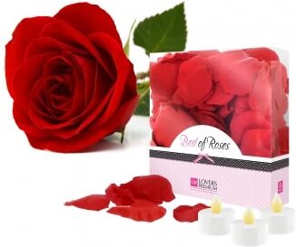 LoversPremium Pétales de Rose et Bougies LED