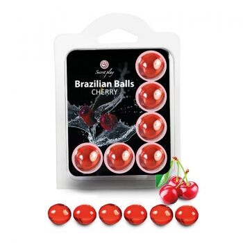 Secret Play Boules de Massage Aromatisées Brazilian Balls x6 - Parfum : Cerise