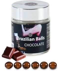 Secret Play Boules de Massage Aromatisées Brazilian Balls x6 - Parfum : Chocolat