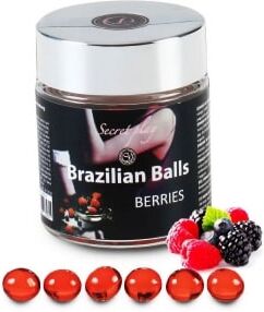 Secret Play Boules de Massage Aromatisées Brazilian Balls x6 - Parfum : Fruit des Bois