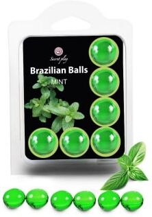 Secret Play Boules de Massage Aromatisées Brazilian Balls x6 - Parfum : Menthe