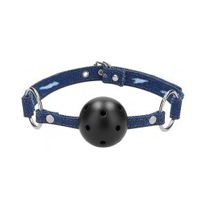 Ouch! Baillon Boule Respirant Tough Denim Style - Couleur : Bleu