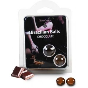 Secret Play Boules de Massage Aromatisees Brazilian Balls x2 - Parfum : Chocolat