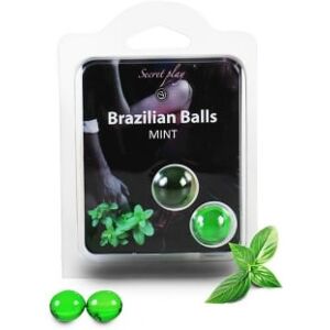 Secret Play Boules de Massage Aromatisees Brazilian Balls x2 - Parfum : Menthe