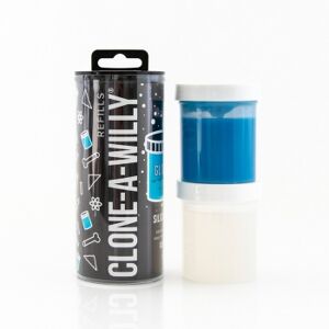 Clone A Willy Recharge Silicone Phosphorescent pour Clone-A-Willy 226 g - Couleur : Bleu