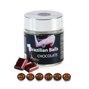 Secret Play Boules de Massage Aromatisees Brazilian Balls x6 - Parfum : Chocolat
