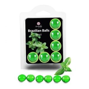 Secret Play Boules de Massage Aromatisees Brazilian Balls x6 - Parfum : Menthe