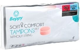 Beppy Éponges Menstruelles Soft + Comfort WET Tampons Boîte de 4