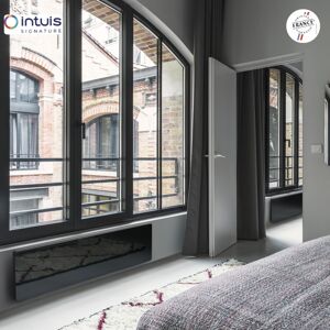 Radiateur À Inertie Campaver Nativ Plinthe 1500w Noir Astrakan - Intuis Signature K161425