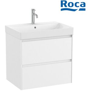 Meuble Compact 2 Tiroirs Et Lavabo Blanc Mat Unik Ona - Roca A851684509