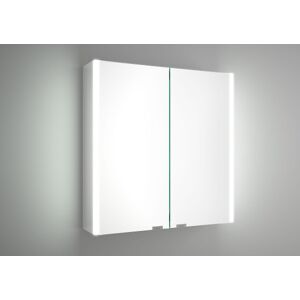 SALGAR Armoire Alliance 600 2 Portes Miroir Double Avec Interrupteur Et Prise Et Lumiere Led Superieur/inferieur, Ip44 (21,5w) 630 X 65