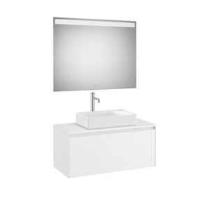 Ona Pack Meuble 1t+plan Pr Lav Centre+miroir 1000 Blanc Mat-Roca A851714509