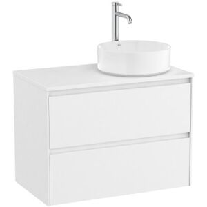 Ona Meuble 2 Tiroirs Pr Lavabo Droite + Plan 800mm Blanc Mat-Roca A851727509