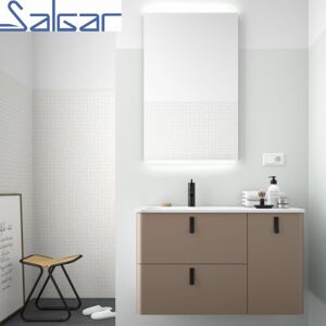 SALGAR Meuble De Salle De Bain Uniiq 1200 Droite Moka Mat - Salgar 24630