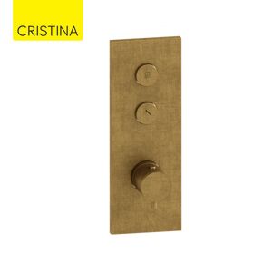 Facade Thermo Twist Thermostatique 2 Sorties Vieux Bronze - Cristina Ondyna Xt61292