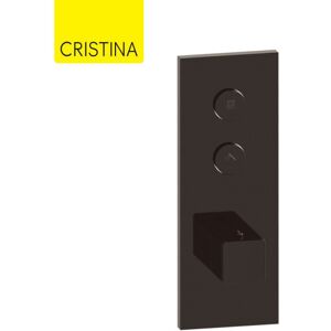 Facade Thermo Twist Thermostatique 2 Sorties Chrome Noir Quadri - Cristina Ondyna Xq61272