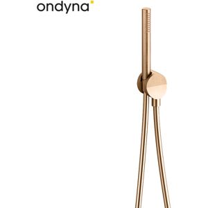 Ensemble Prise D'Eau Douchette Flexible Piega Inox Or Rose Brosse - Cristina Ondyna Pd61034i