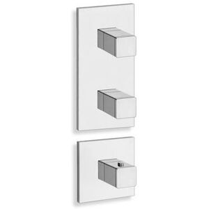 Facade Externe Quadri 2 Sorties Pour Mecanisme Pd70200 Chrome - Cristina Ondyna Xq88251