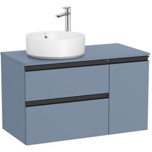 The Gap Pour Lavabo À Gauche 900 Mm Bleu Mat/ Poignees Noires - Roca A851503548