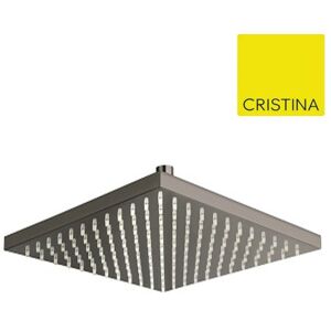 Pomme De Douche Carree 30x30 Laiton Chrome Noir - Cristina Ondyna Pd55772