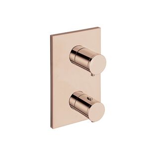 CRISTINA ONDYNA Façade Douche Thermostatique Or Rose 2 Sorties Triverde - Cristina Ondyna Xt85246p