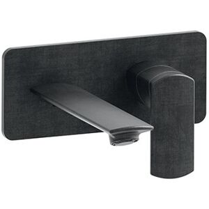 CRISTINA ONDYNA Lavabo Mural Profilo Avec Plaque Droit Bec 22.5 Chrome Noir Brosse Robinetterie Profilo - Cristina Ondyna Pf25875