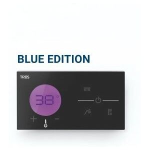 TRES Conntrôle Thermostatique Électronique Encastré Shower Technology Blue Edition Noir / Chromé - Tres 49288398