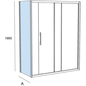 SALGAR Paroi De Douche Clear Côte Fixe Fume 600 - 800 X 1950 Mm - Salgar 82280