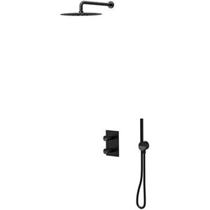 CRISTINA ONDYNA Facade Encastree Thermostatique Douche/baignoir Inox Noir Brosse - Cristina Ondyna Pa75275i